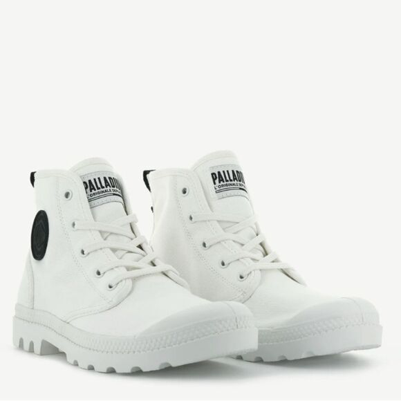 Free People x PALLADIUM BOOT sneaker Pallabase  twill star white  8. New - Picture 3 of 6